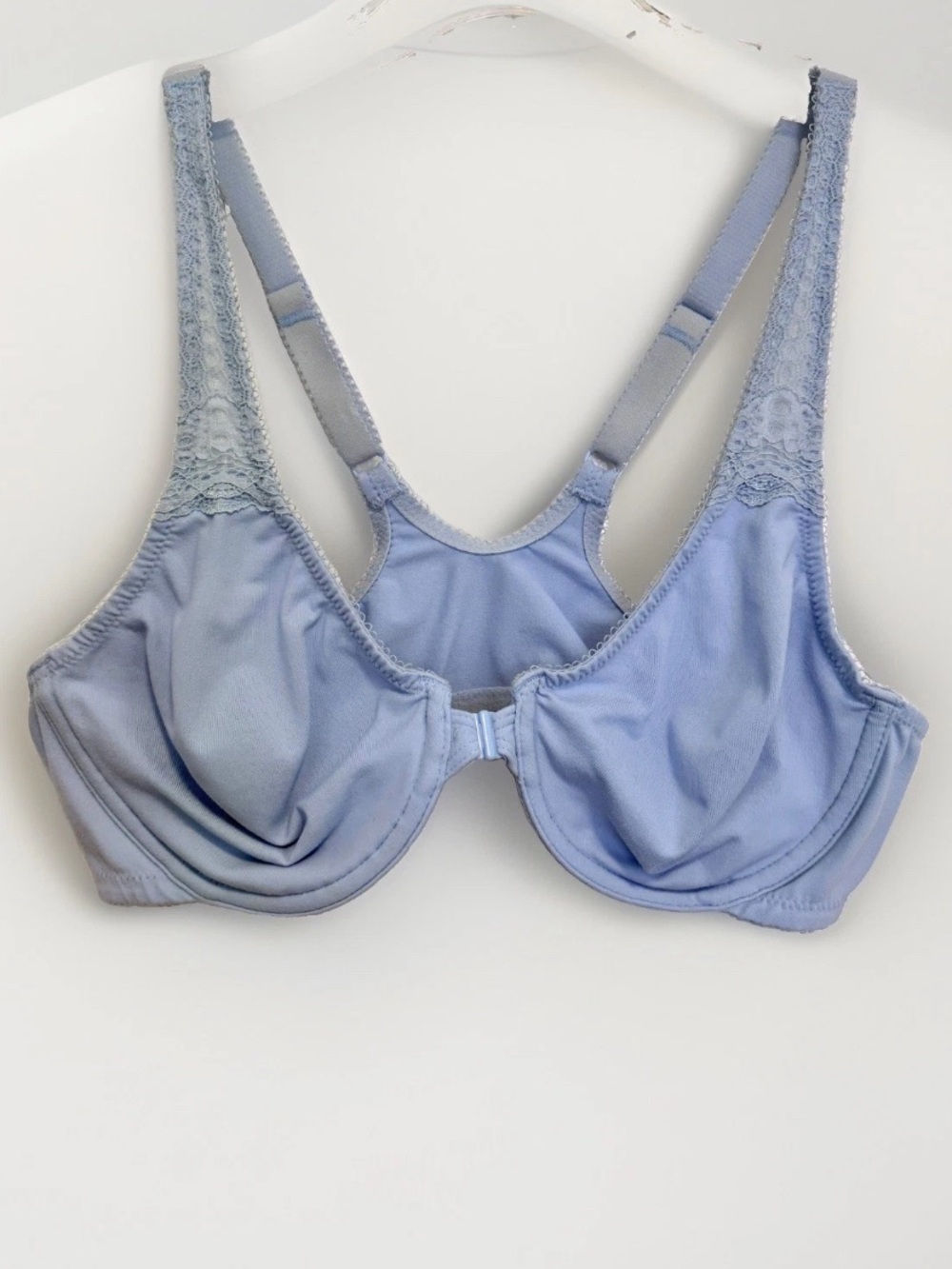 Wacoal 36C 851311# Soft Embrace Front Closure Unlined Underwire Bra Blue